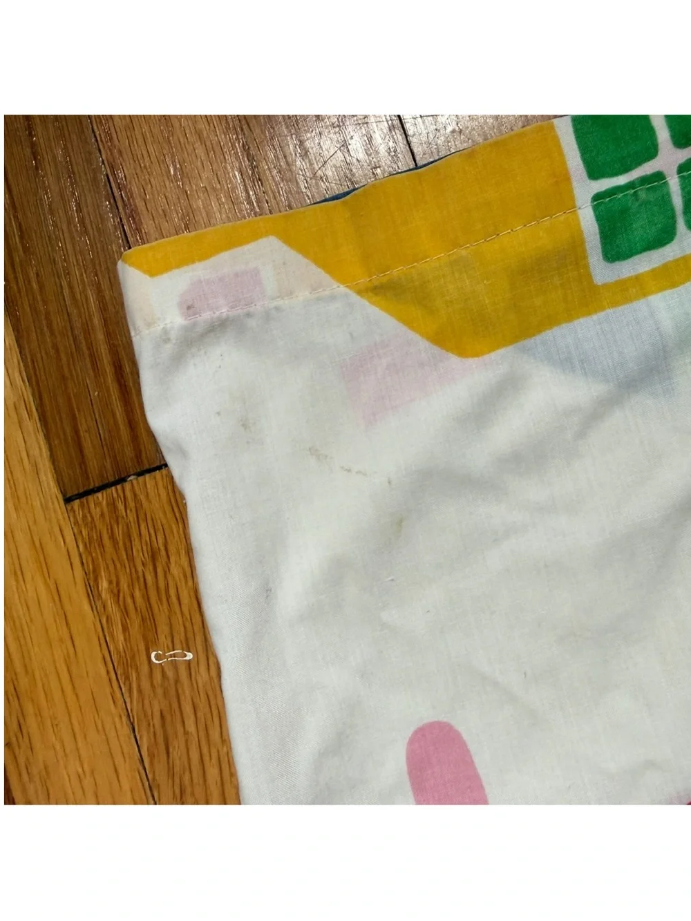 Vintage 1982 Marimekko Dan River Bo Boo Schoolhouse Pillow Case Primary Colors